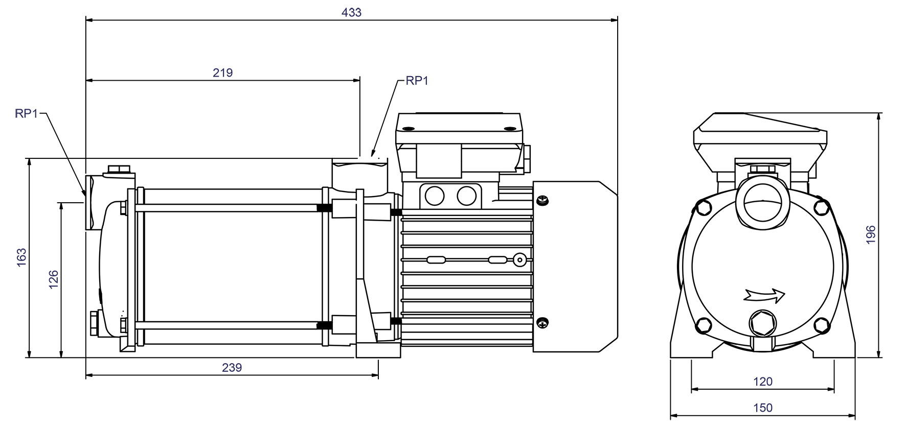 Dimensions - CPS 20-5M SM GG 230V