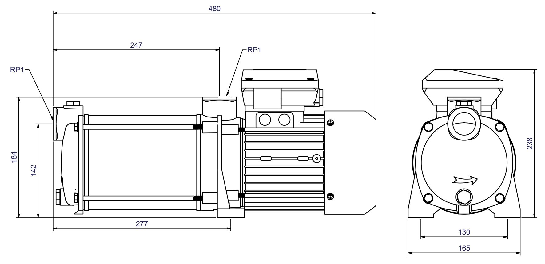 Dimensions - CPS 20-6M SM GG 230V