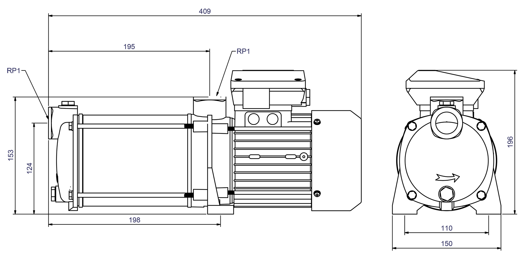 Abmessungen - CPS 15-4 M GG 230V