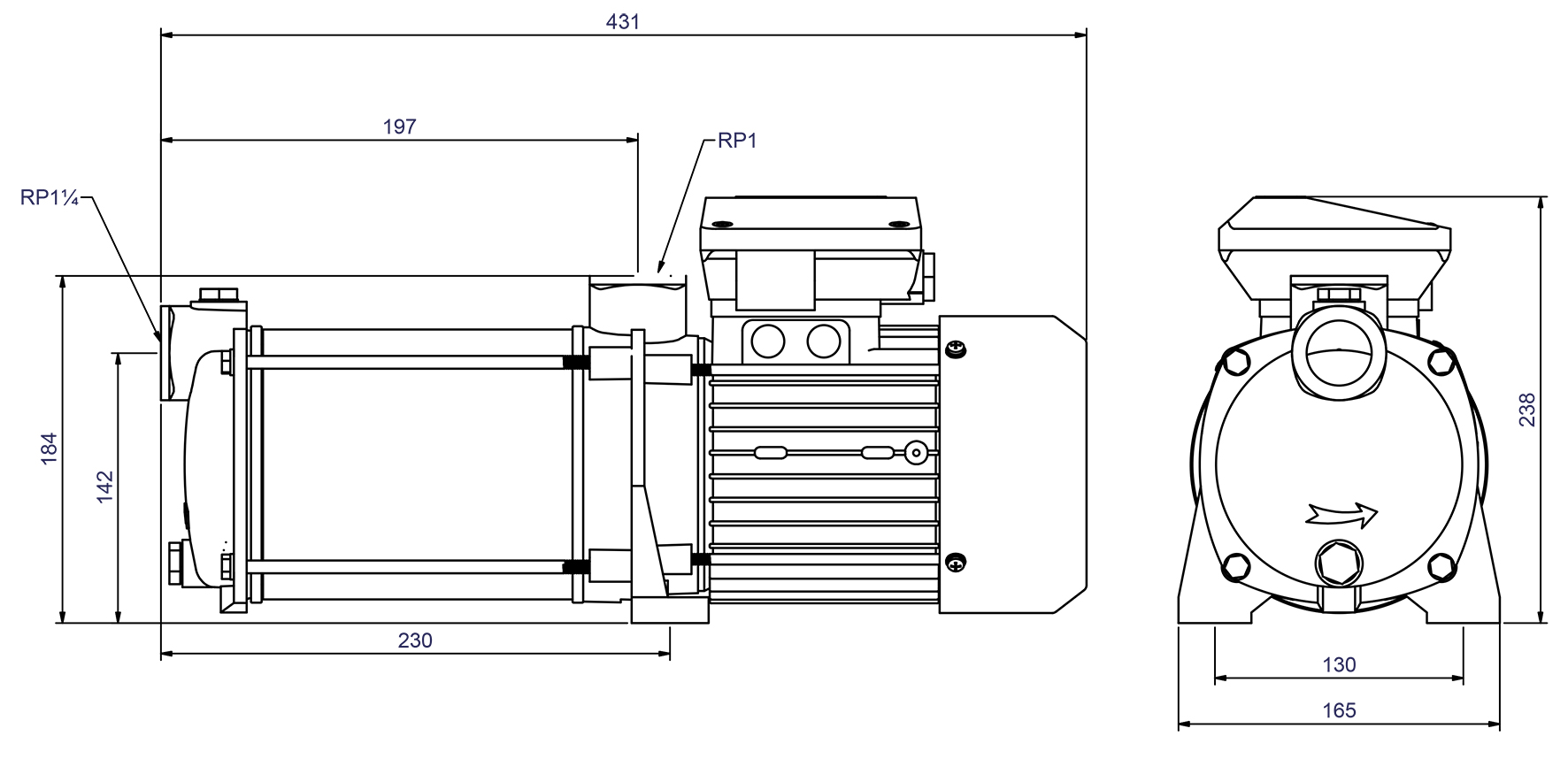 Abmessungen - CPS 25-4 GG 400V