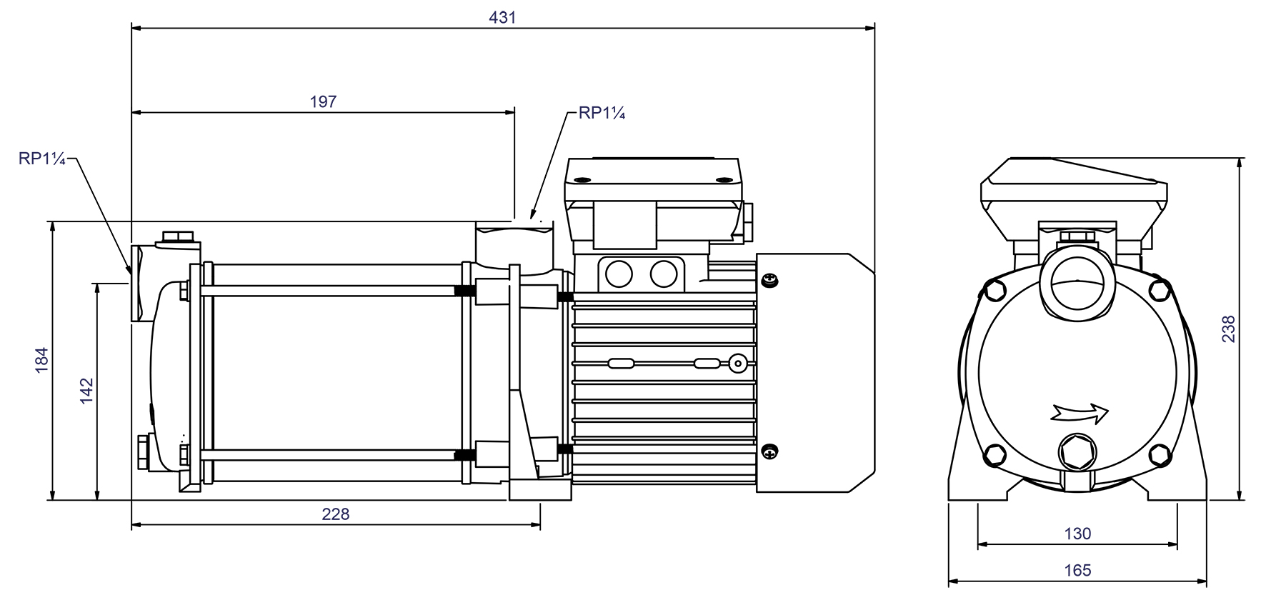 Dimensions - CPS 35-4  GG 230V