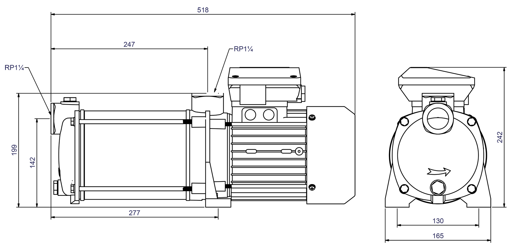 Dimensions - CPS 35-6  GG 230V