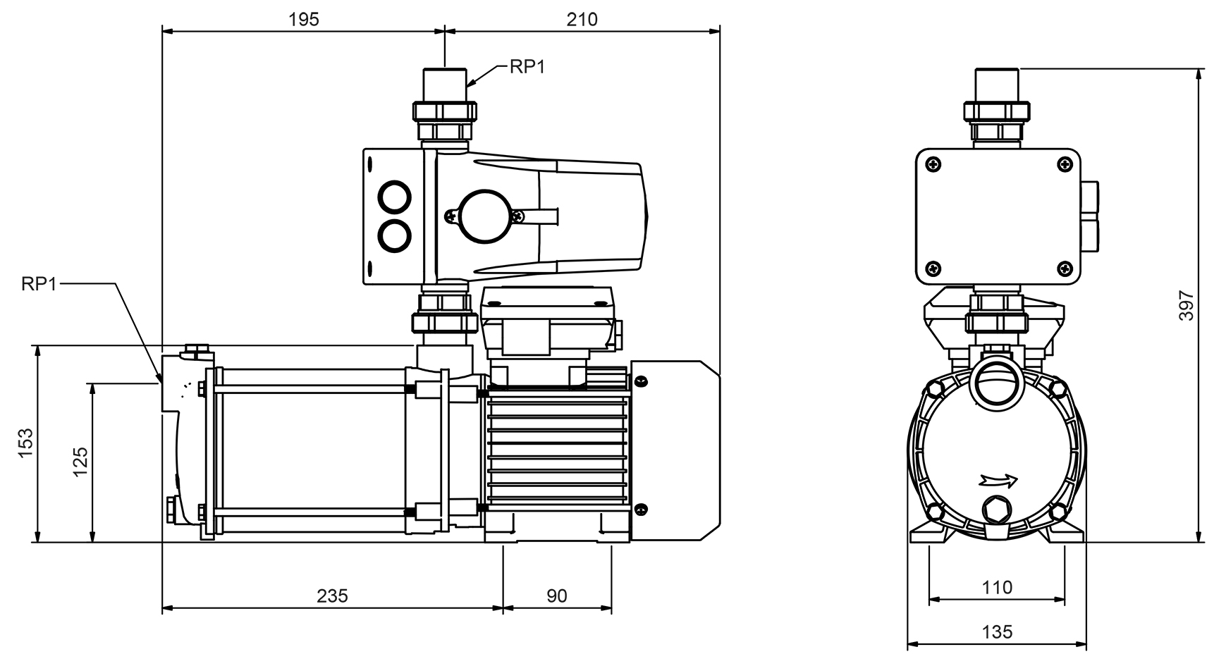 Abmessungen - CPS 15-4MB/Kit 05 OPTIMATIC