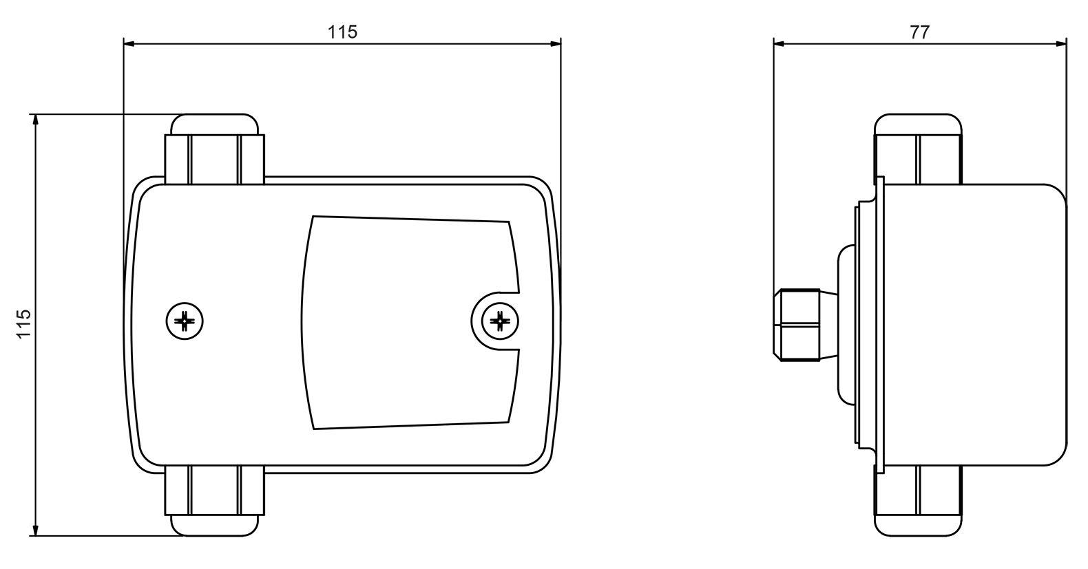 Abmessungen - ZP Control 01 Basic