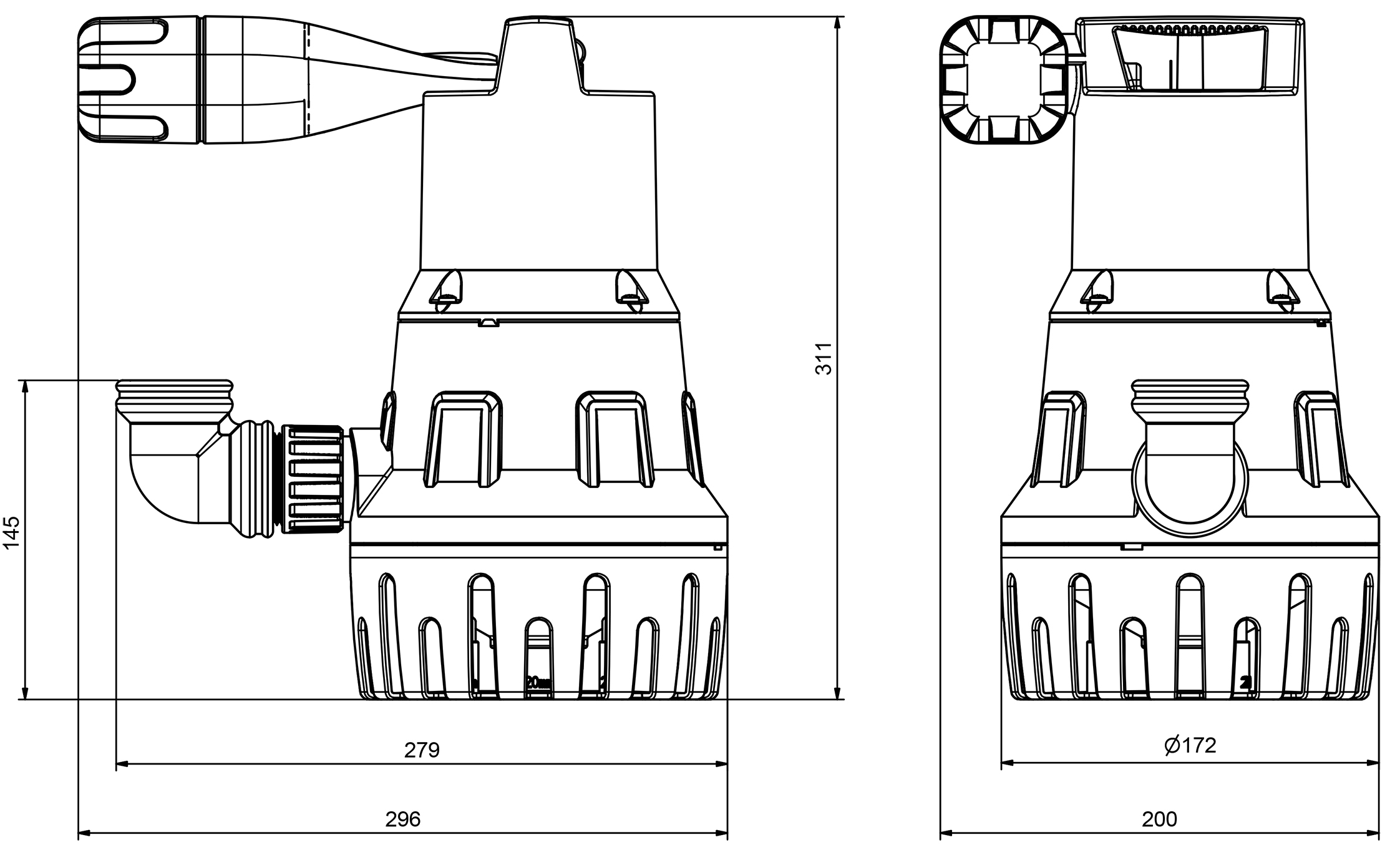 Dimensions - Vectis 600