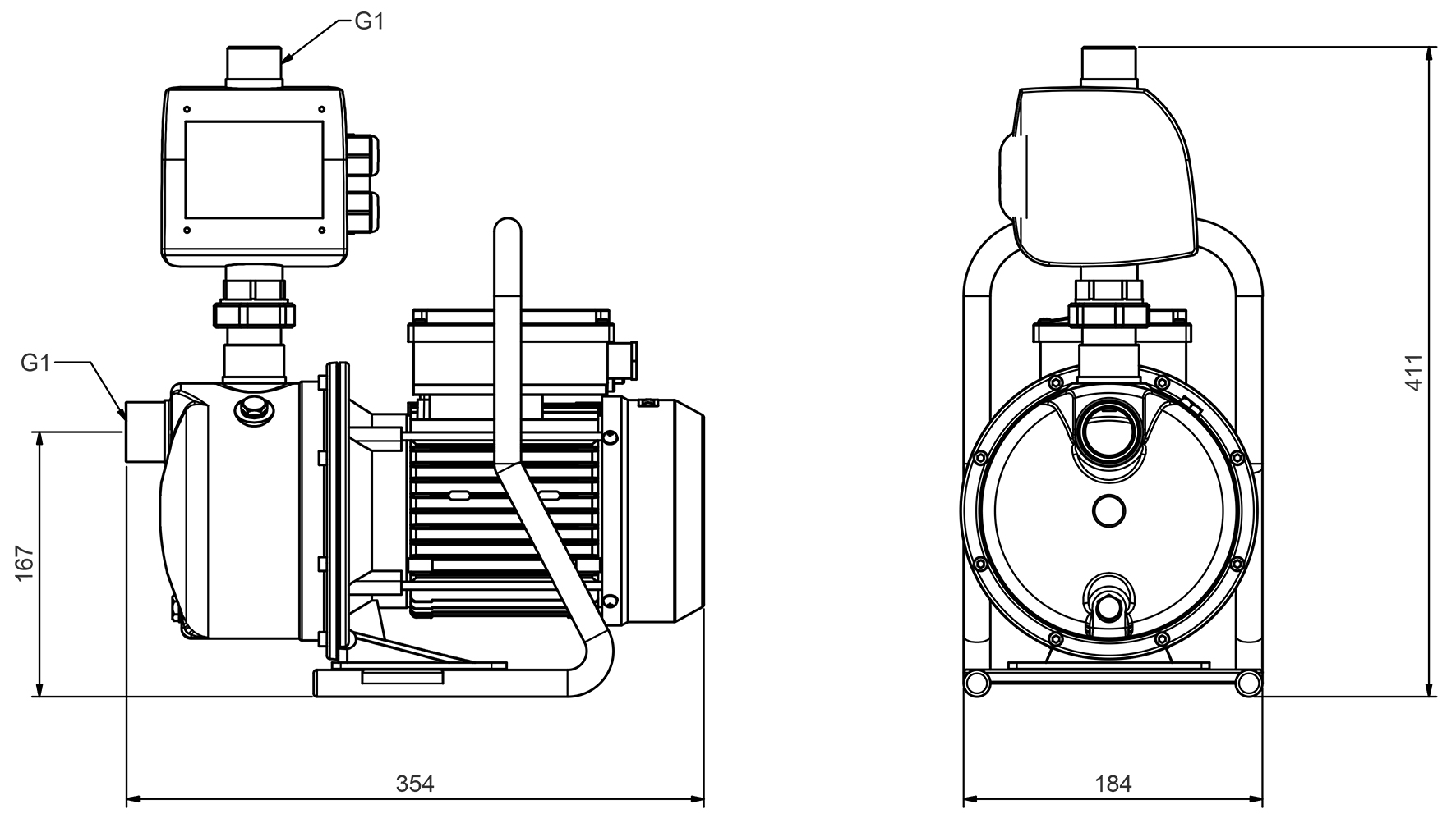 Dimensions - Gardenpress 1000