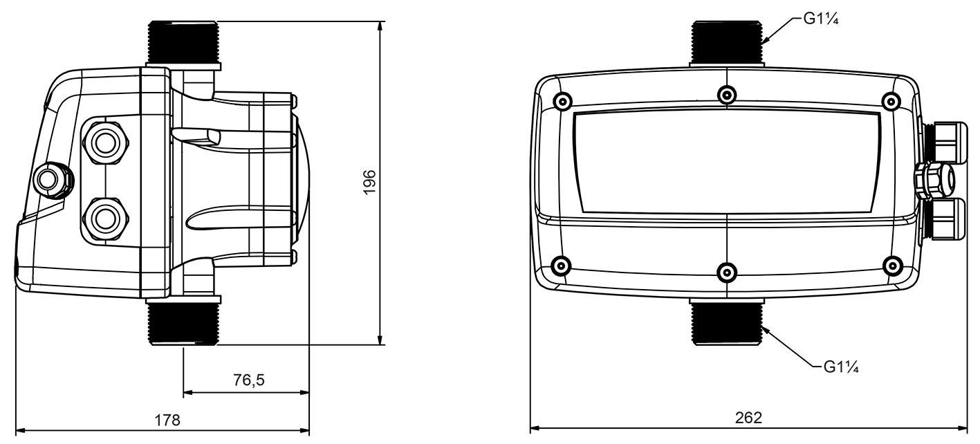 Dimensions - ZP Speedcontrol Basic MT