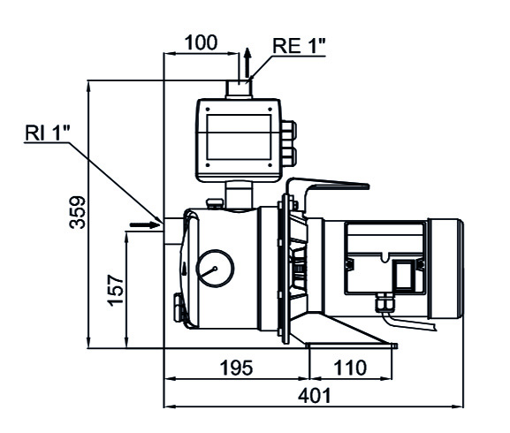 Dimensions - MPD 350 / ZP Control AdPro