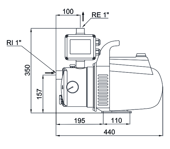 Dimensions - HAE 5200 / ZP Control 05 Basic
