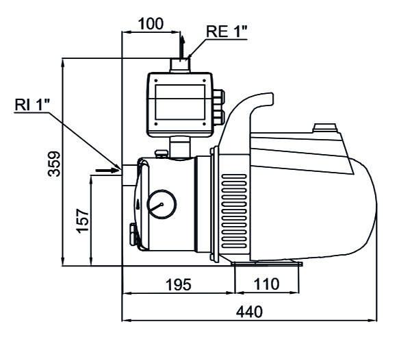 Dimensions - HAE 3800 / ZP Control AdPro
