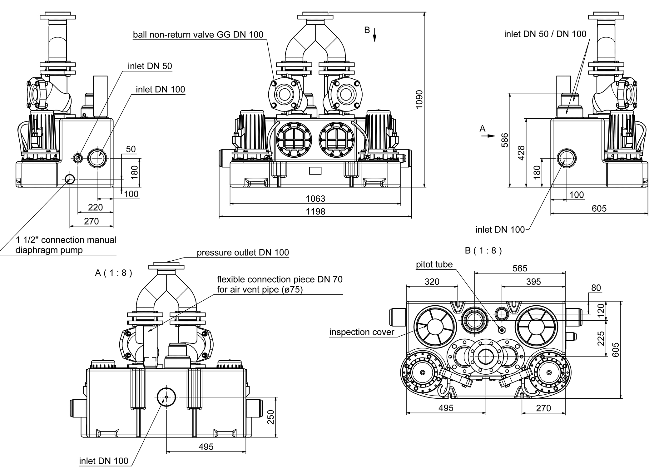 Dimensions - Kompaktboy Duplex 3,0 D 2-P