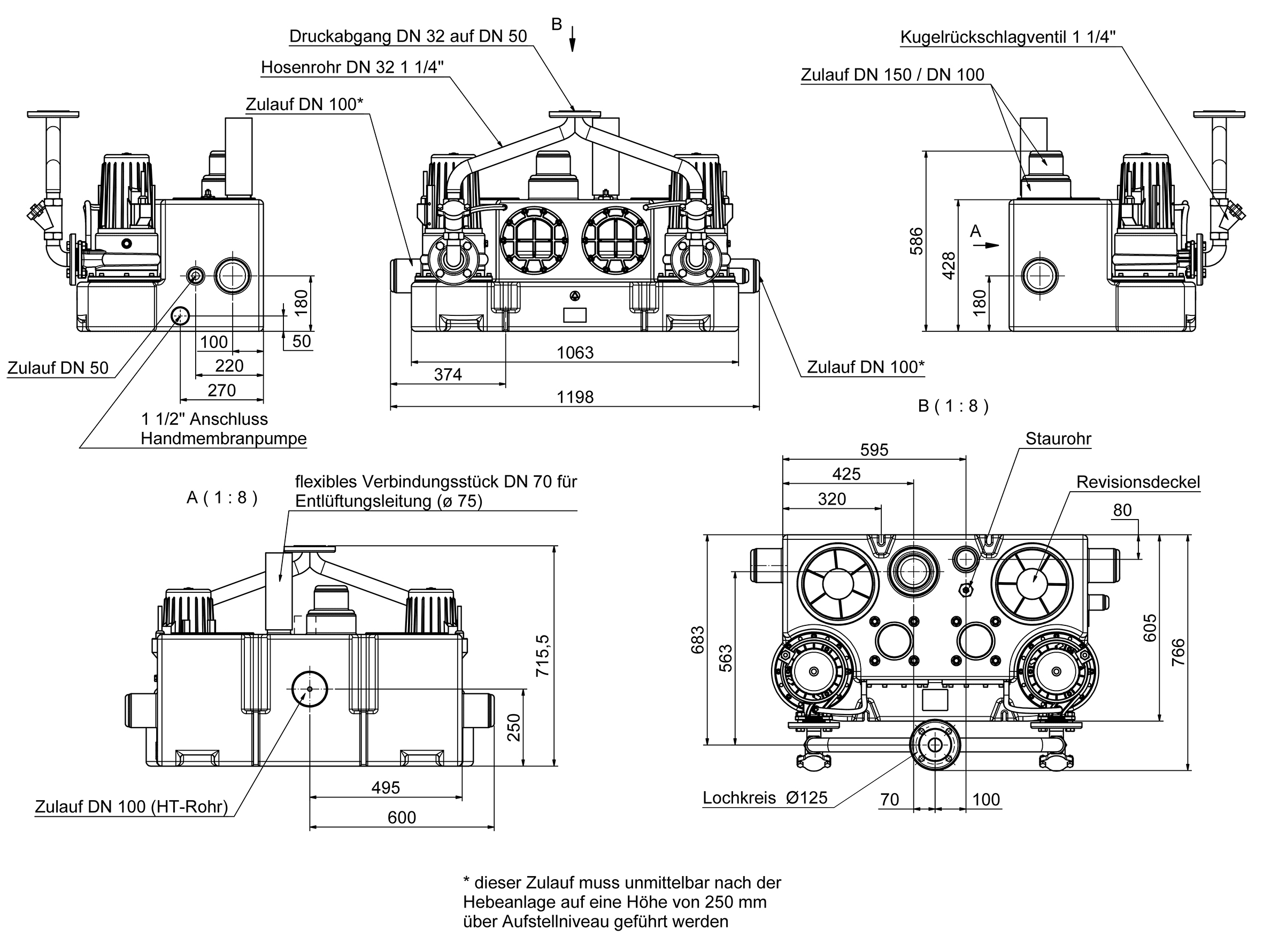 Abmessungen - Kompaktboy Doppel SE 71.3 D