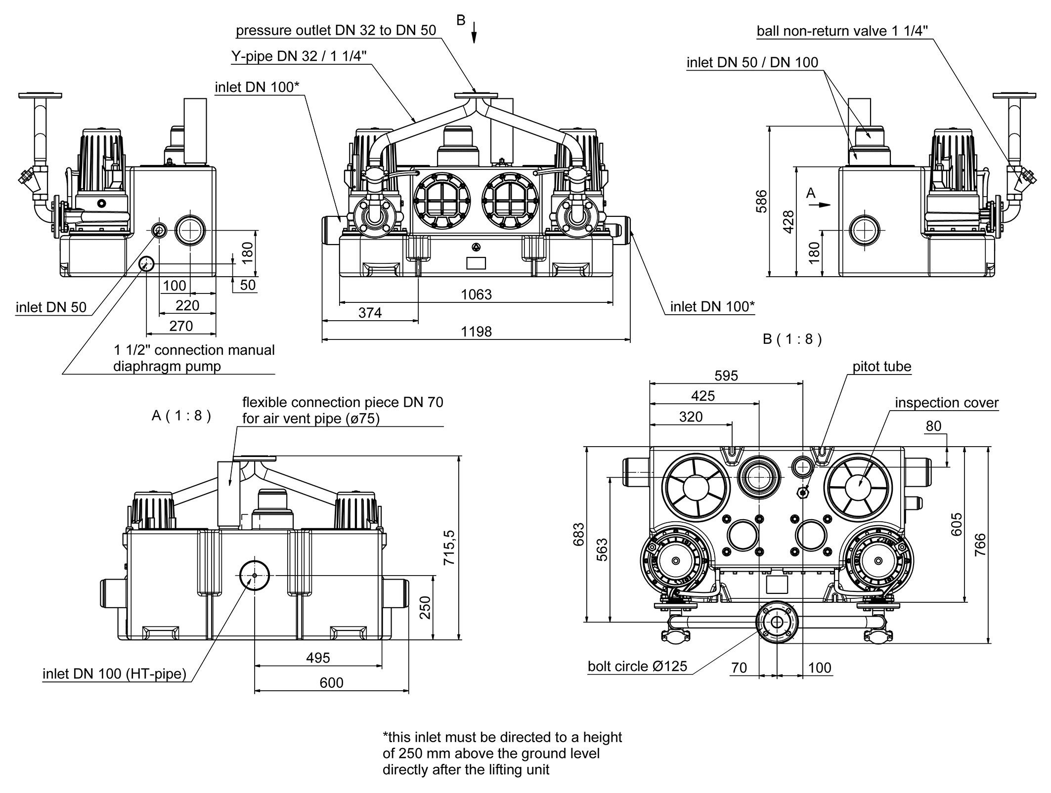 Dimensions - Kompaktboy Duplex SE 71.2 D