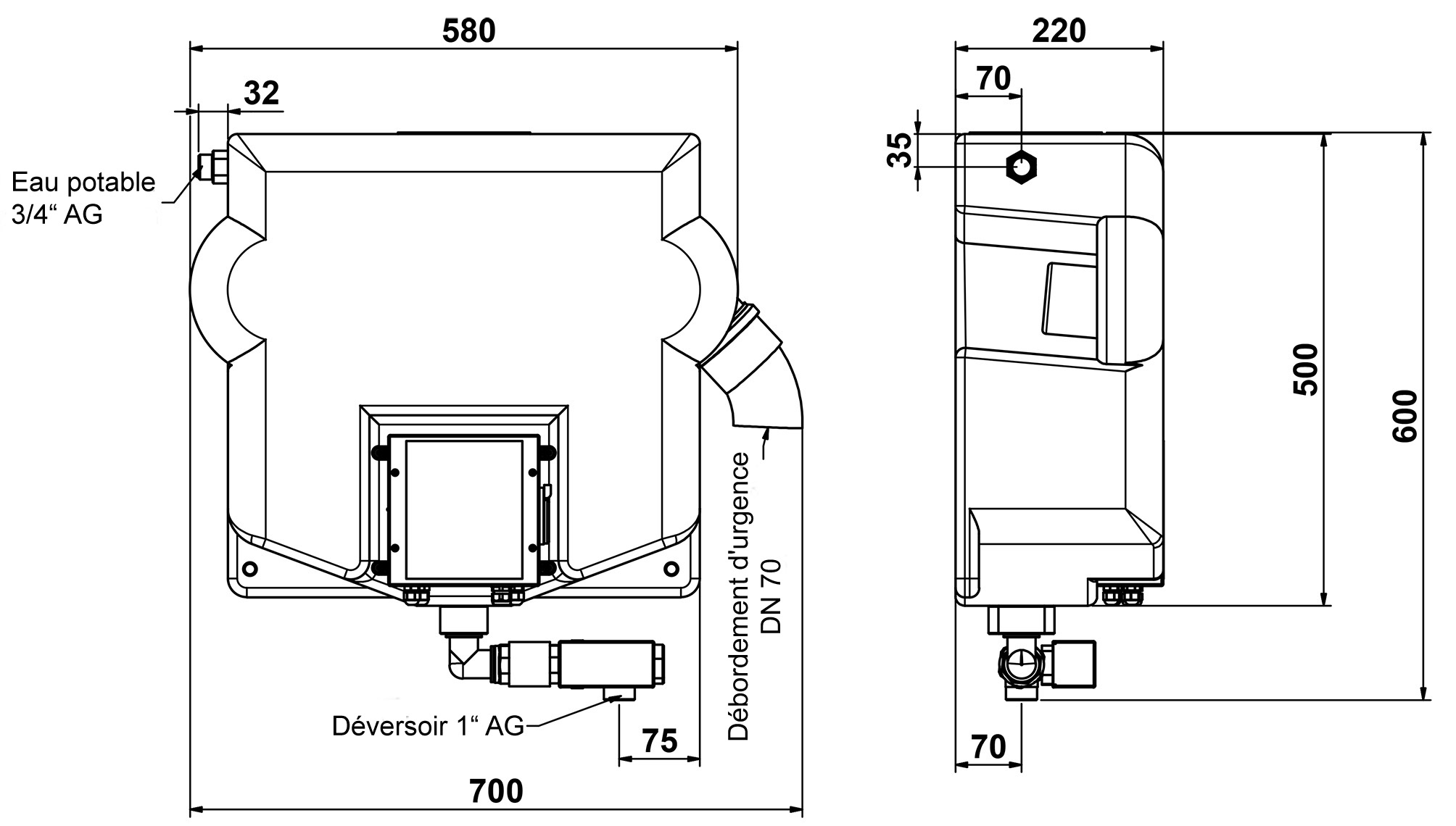 Dimensions - Tacomat 5 Basic