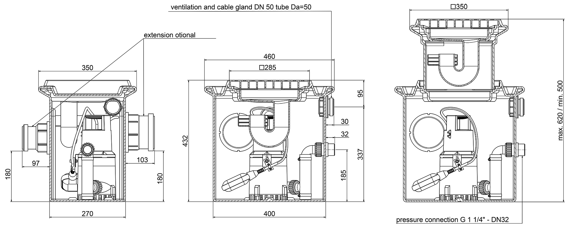 Dimensions - S-UFB 200/30