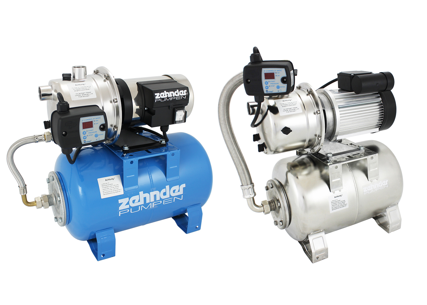 Rede de água doméstica com bomba multinível e interruptor de pressão digital